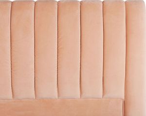 Beliani Łóżko welurowe 160 x 200 cm brzoskwiniowe MARVILLE 5