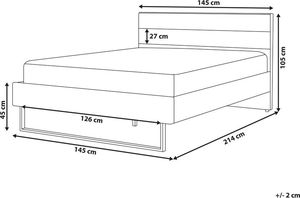 Beliani Łóżko welurowe 140 x 200 cm zielone BELLOU 9