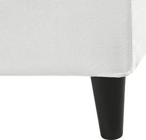 Beliani Łóżko welurowe 160 x 200 cm białe FITOU 7