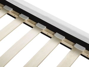 Beliani Łóżko welurowe 180 x 200 cm białe FITOU 4