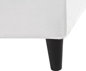 Beliani Łóżko welurowe 180 x 200 cm białe FITOU 5