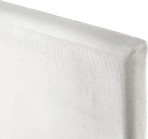 Beliani Łóżko welurowe 180 x 200 cm białe FITOU 6