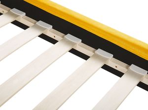 Beliani Łóżko welurowe 160 x 200 cm żółte FITOU 5