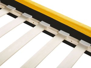 Beliani Łóżko welurowe 180 x 200 cm żółte FITOU 5