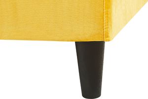 Beliani Łóżko welurowe 180 x 200 cm żółte FITOU 6