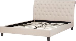 Beliani Łóżko tapicerowane 180 x 200 cm beżowe REIMS 5