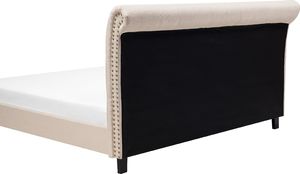 Beliani Łóżko tapicerowane 180 x 200 cm beżowe REIMS 6