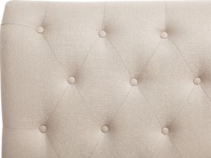 Beliani Łóżko tapicerowane 180 x 200 cm beżowe REIMS 8