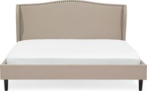 Beliani Łóżko tapicerowane 180 x 200 cm beżowe COLMAR 2