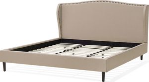 Beliani Łóżko tapicerowane 180 x 200 cm beżowe COLMAR 4