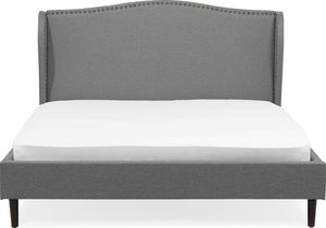 Beliani Łóżko tapicerowane 180 x 200 cm szare COLMAR 2