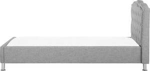 Beliani Łóżko tapicerowane 90 x 200 cm szare METZ 4