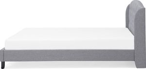 Beliani Łóżko tapicerowane 140 x 200 cm szare BORDEAUX 4