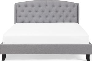Beliani Łóżko tapicerowane 140 x 200 cm szare BORDEAUX 5