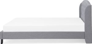 Beliani Łóżko tapicerowane 160 x 200 cm szare BORDEAUX 3