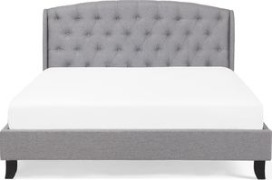 Beliani Łóżko tapicerowane 160 x 200 cm szare BORDEAUX 5