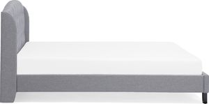 Beliani Łóżko tapicerowane 180 x 200 cm szare BORDEAUX 4