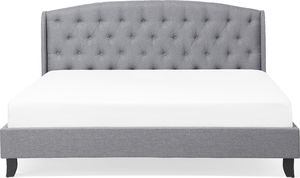Beliani Łóżko tapicerowane 180 x 200 cm szare BORDEAUX 5