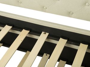 Beliani Łóżko wysuwane tapicerowane 80 x 200 cm beżowe LIBOURNE 6