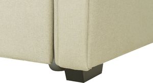 Beliani Łóżko wysuwane tapicerowane 80 x 200 cm beżowe LIBOURNE 7