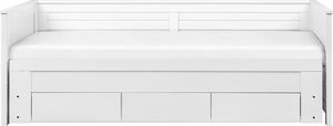 Beliani Łóżko wysuwane drewniane 90 x 200 cm białe CAHORS 7