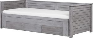 Beliani Łóżko wysuwane drewniane 90 x 200 cm szare CAHOR 3