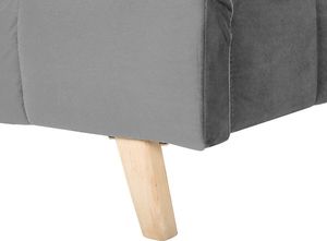 Beliani Łóżko welurowe 180 x 200 cm szare SENLIS 7