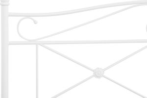 Beliani Łóżko metalowe 160 x 200 cm białe RODEZ 5