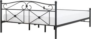 Beliani Łóżko metalowe 180 x 200 cm czarne RODEZ 3