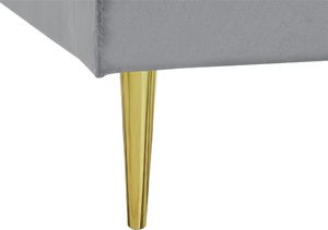 Beliani Łóżko welurowe 180 x 200 cm szare MARVILLE 6