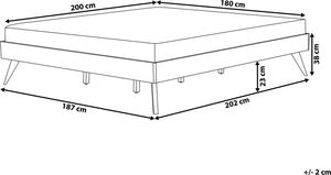 Beliani Łóżko drewniane 180 x 200 cm ciemne BERRIC 7