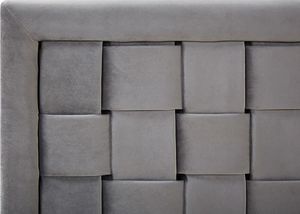 Beliani Łóżko welurowe 140 x 200 cm szare LIMOUX 5