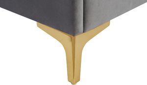 Beliani Łóżko welurowe 140 x 200 cm szare LIMOUX 7