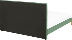 Beliani Łóżko welurowe 140 x 200 cm zielone LIMOUX 3