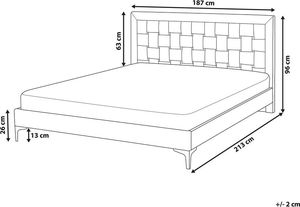 Beliani Łóżko welurowe 180 x 200 cm zielone LIMOUX 9