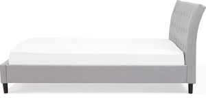 Beliani Łóżko tapicerowane 160 x 200 cm jasnoszare SAVERNE 3