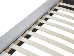 Beliani Łóżko welurowe 180 x 200 cm szare CAVAILLON 5