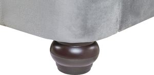 Beliani Łóżko welurowe 180 x 200 cm szare CAVAILLON 6