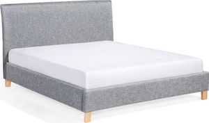 Beliani Łóżko tapicerowane 160 x 200 cm szare SENNEZ 3