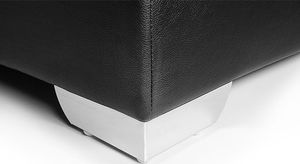 Beliani Łóżko kontynentalne 160 x 200 cm czarne PRESIDENT 3