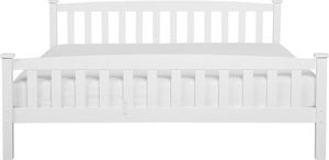 Beliani Łóżko drewniane 180 x 200 cm białe GIVERNY 2