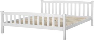 Beliani Łóżko drewniane 180 x 200 cm białe GIVERNY 4