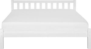 Beliani Łóżko drewniane 160 x 200 cm białe FLORAC 2