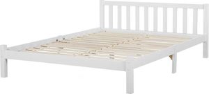 Beliani Łóżko drewniane 160 x 200 cm białe FLORAC 4