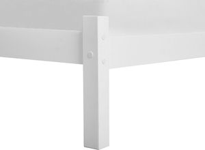 Beliani Łóżko drewniane 160 x 200 cm białe FLORAC 7