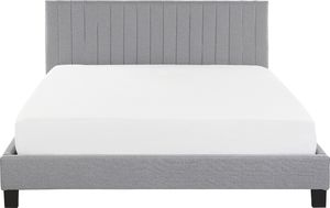 Beliani Łóżko tapicerowane 180 x 200 cm jasnoszare POITIERS 2