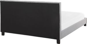 Beliani Łóżko tapicerowane 180 x 200 cm jasnoszare POITIERS 3