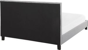 Beliani Łóżko tapicerowane 140 x 200 cm jasnoszare POITIERS 3