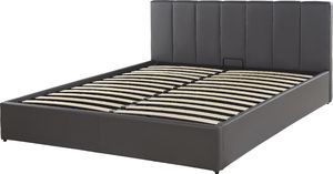 Beliani Łóżko z pojemnikiem 140 x 200 cm szare DREUX 3