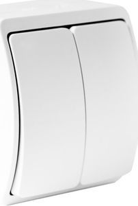 Doktorvolt Łącznik świecznikowy podwójny natynkowy IP44 biały 152-01 DV 5720 2